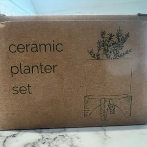 🆕 NWT Ceramic planter set 🪴